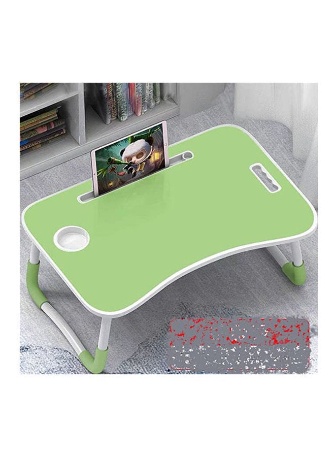 Portable Folding Laptop Table With Ipad And Cup Holder Green - Image 1