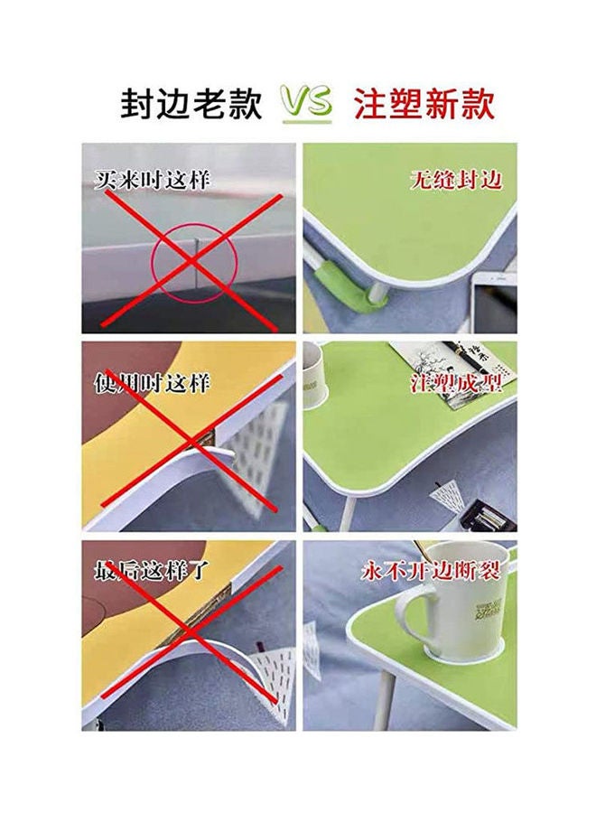 Portable Folding Laptop Table With Ipad And Cup Holder Green - Image 2