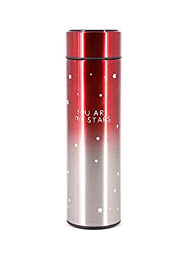 Stainless Steel Thermos With Temperature Display Red 500ml 