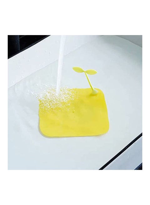 Antibacterial Healthy Silicone Bathtub Stopper, Drinker Lid Yellow