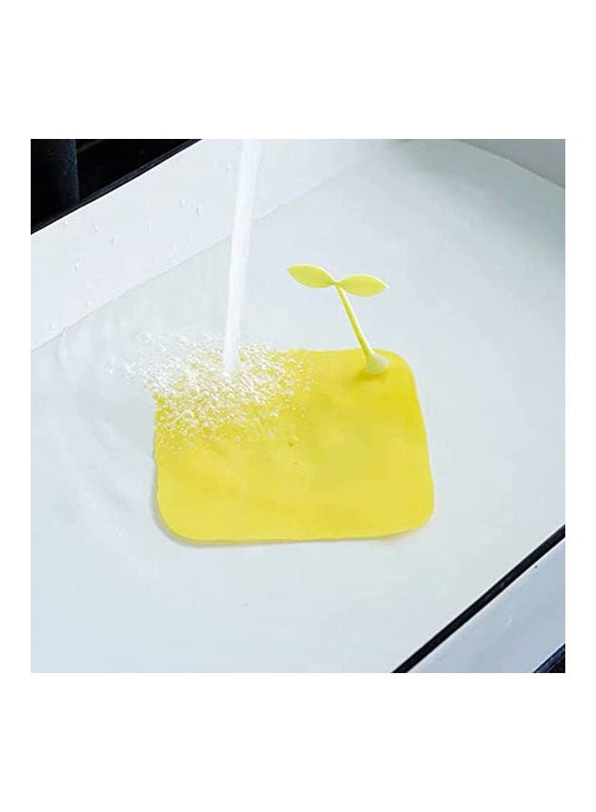 Antibacterial Healthy Silicone Bathtub Stopper, Drinker Lid Yellow 