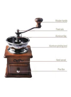 Generic Coffee Mill Grinder Coffee Maker Manual Brown-Silver  - Image 3