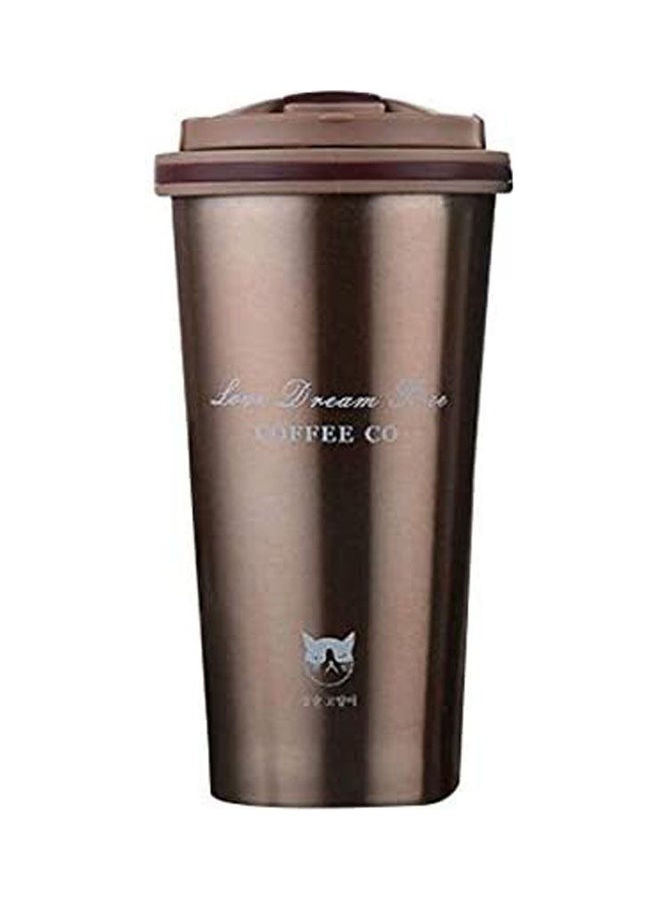 Thermos Mug Coffee Cup With Lid Thermocup Seal Stainless Steel Vacuum Flasks Thermoses Thermo Mug For Car My Water Bottle Brown