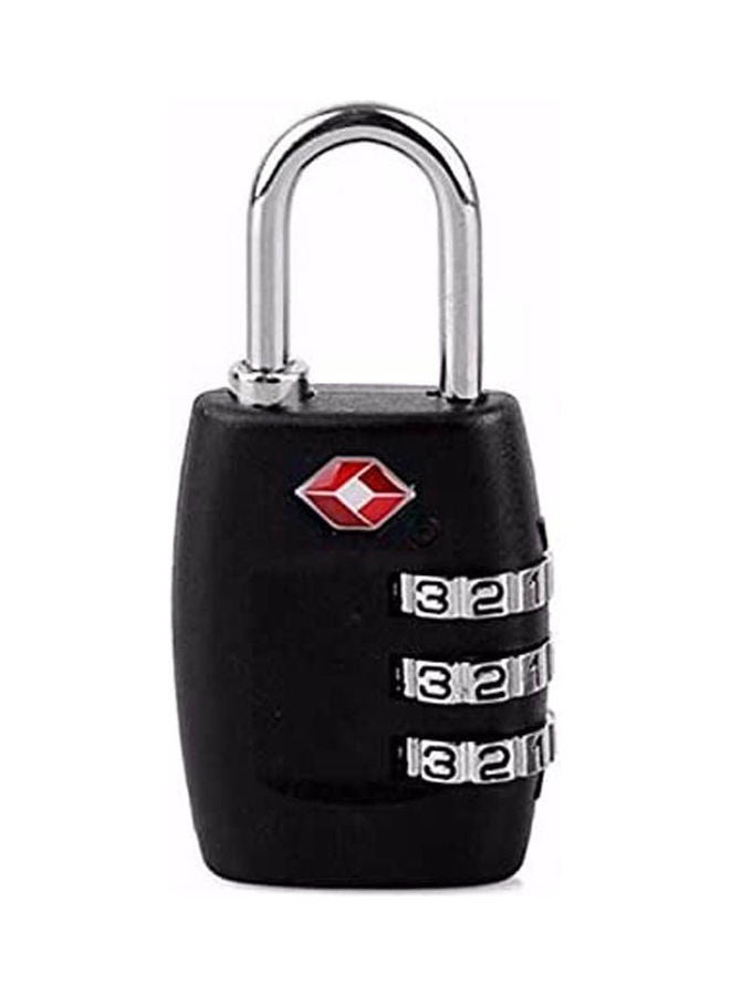 AxeBon Travel Customs Tsa Lock 3 Dial Combination Padlock For Luggage Zipper Bag Handbag Suitcase Black  - Image 1