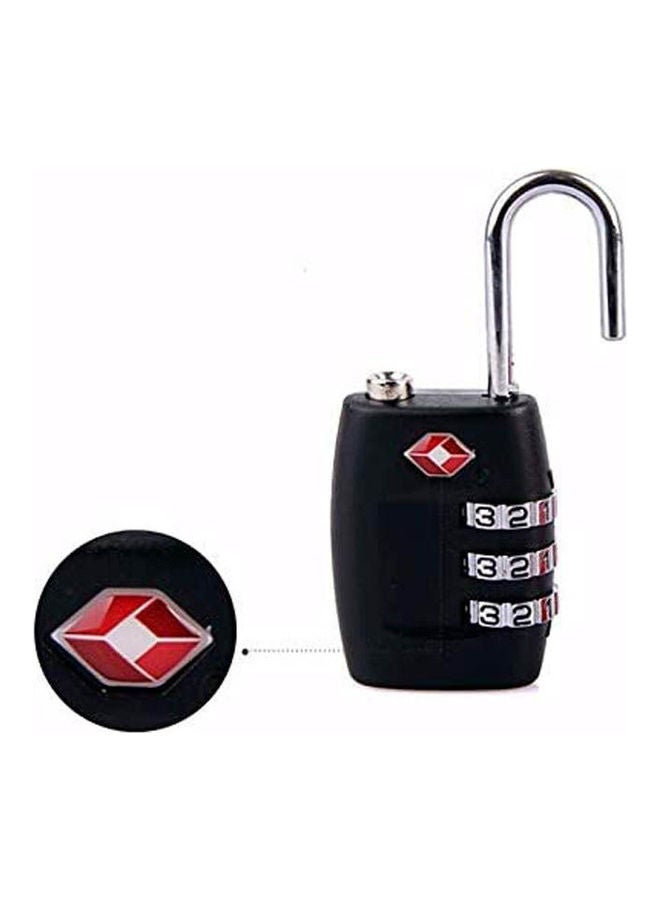 AxeBon Travel Customs Tsa Lock 3 Dial Combination Padlock For Luggage Zipper Bag Handbag Suitcase Black  - Image 2
