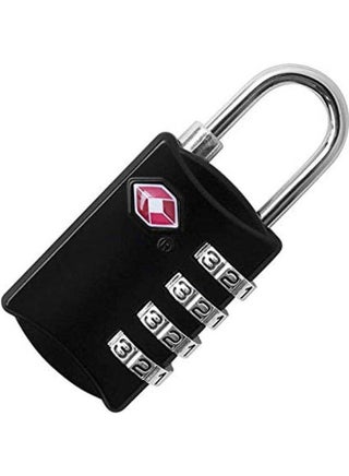 Security Luggage Locks Approved Lock With 4 Digit Combination Password Small Backpack Combination Lock For Travel Baggage Suitcas Black - v1647861947/N52947845A_1