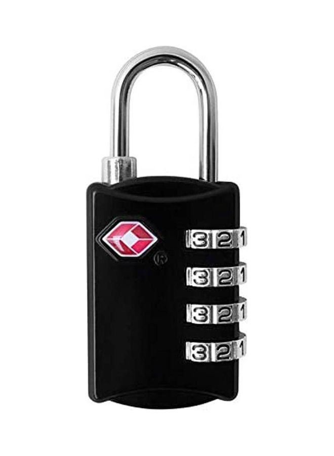 ماركة غير محددة Security Luggage Locks Approved Lock With 4 Digit Combination Password Small Backpack Combination Lock For Travel Baggage Suitcas Black  - Image 2