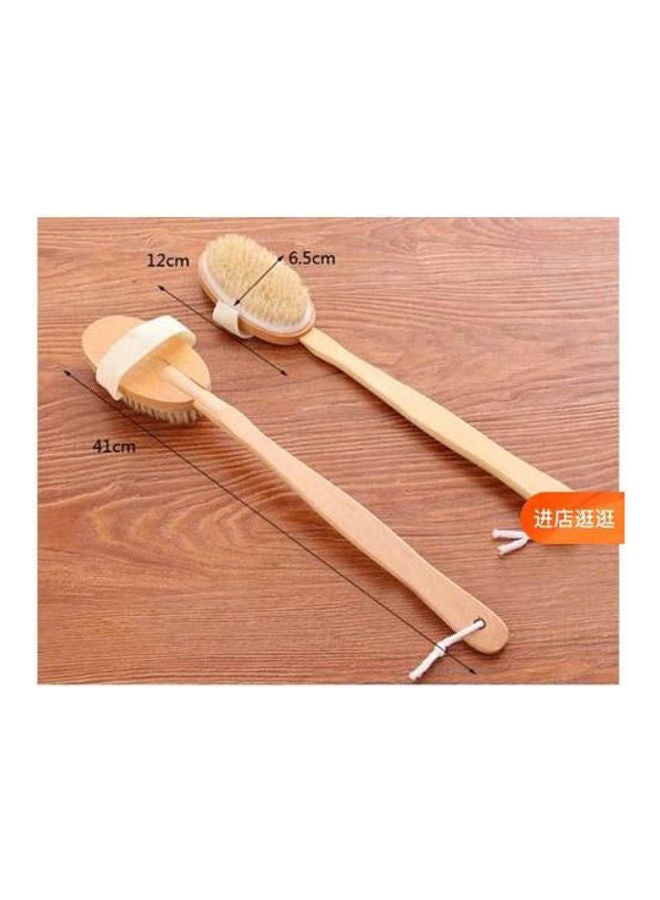 Dry Brush Wooden Natural Brush With Removable Hand 1 Pc Beige - Image 1