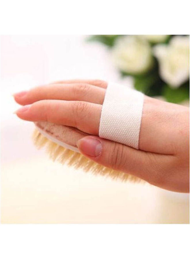 Generic Dry Natural Bristle Wooden Bath Shower Body Brush Beige - Image 2
