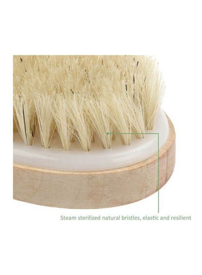 Generic Dry Natural Bristle Wooden Bath Shower Body Brush Beige - Image 3
