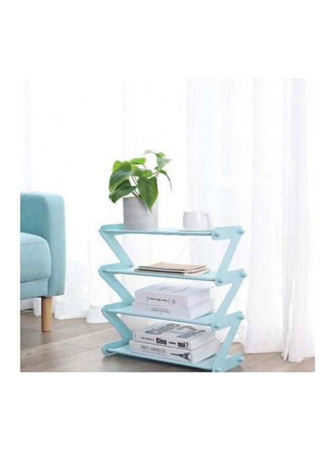 Generic 2 Pieces Metal And Plastic Zigzag Shoe Organizer - 4 Rack Blue-Pink 500grams - Image 2