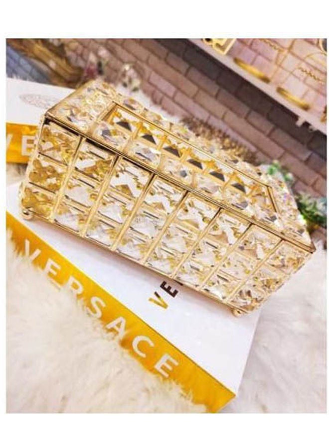 Crystal Tissue Box Gold