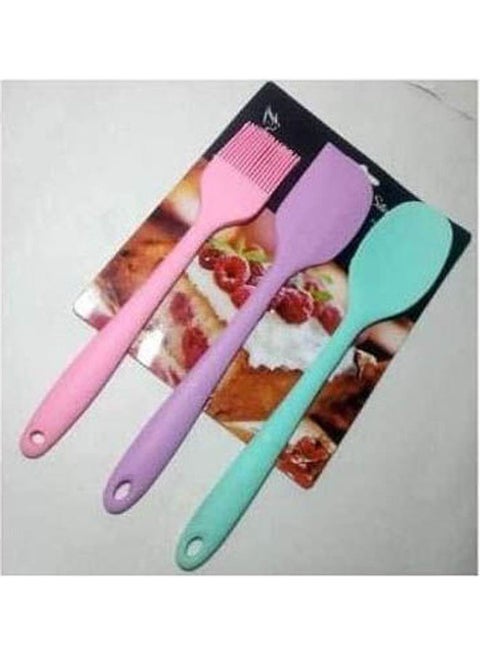 Silicone Utensils Set - 3 Pcs Multicolor