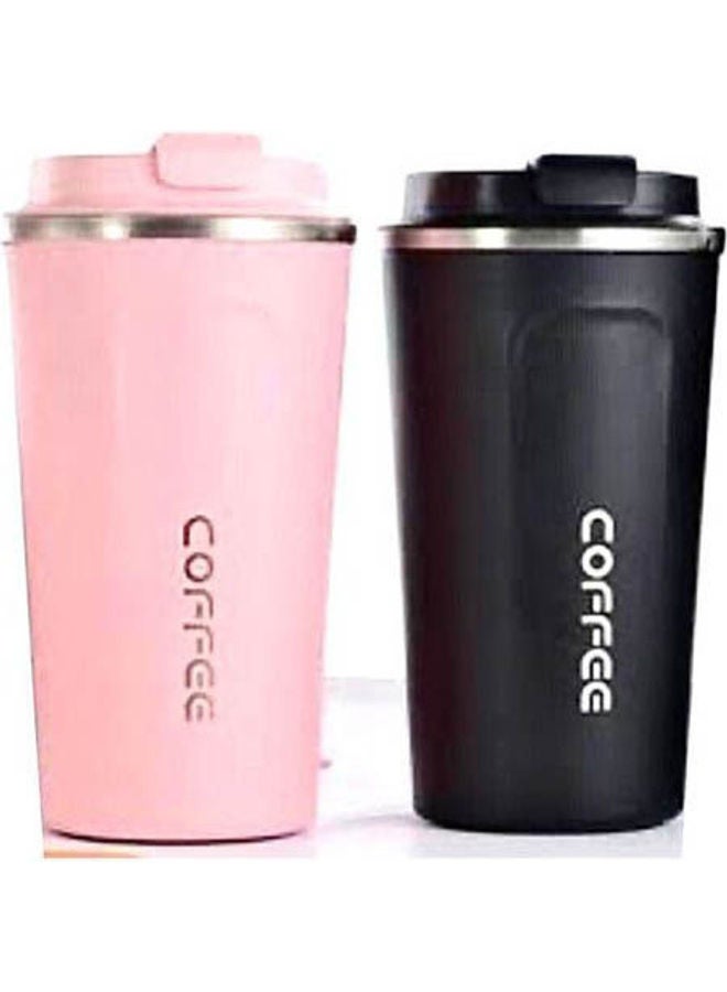 أمانة Stainless Steel Inner Vacuum Mug  2 Pcs Pink-Black 500ml - Image 1