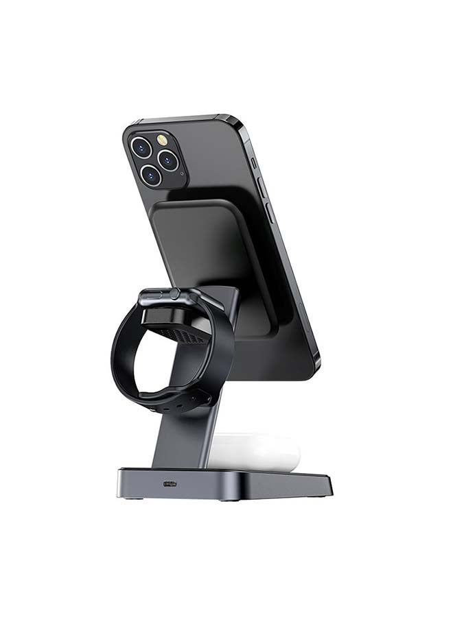 ACEFAST 3-In-1 Wireless Charging Stand Black - Image 3