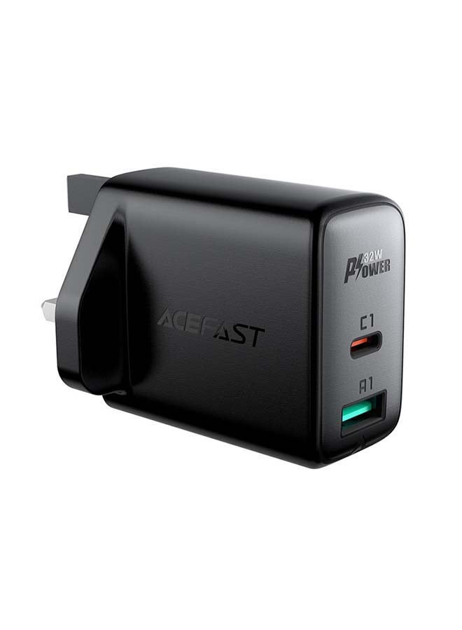 أسيفاست شاحن بمنفذين USB-C+USB-A بقوة 32 وات - Image 1