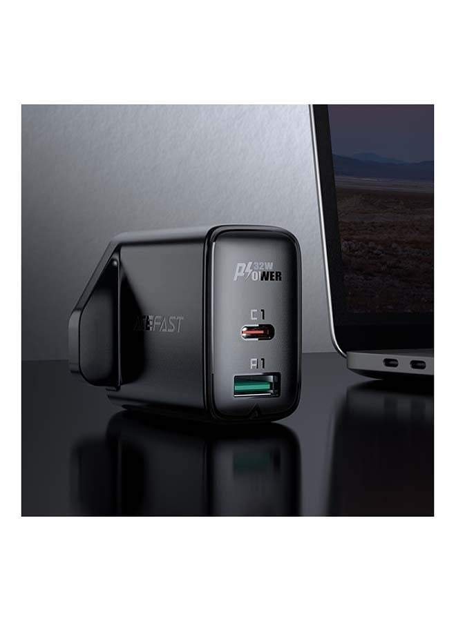 أسيفاست شاحن بمنفذين USB-C+USB-A بقوة 32 وات - Image 2