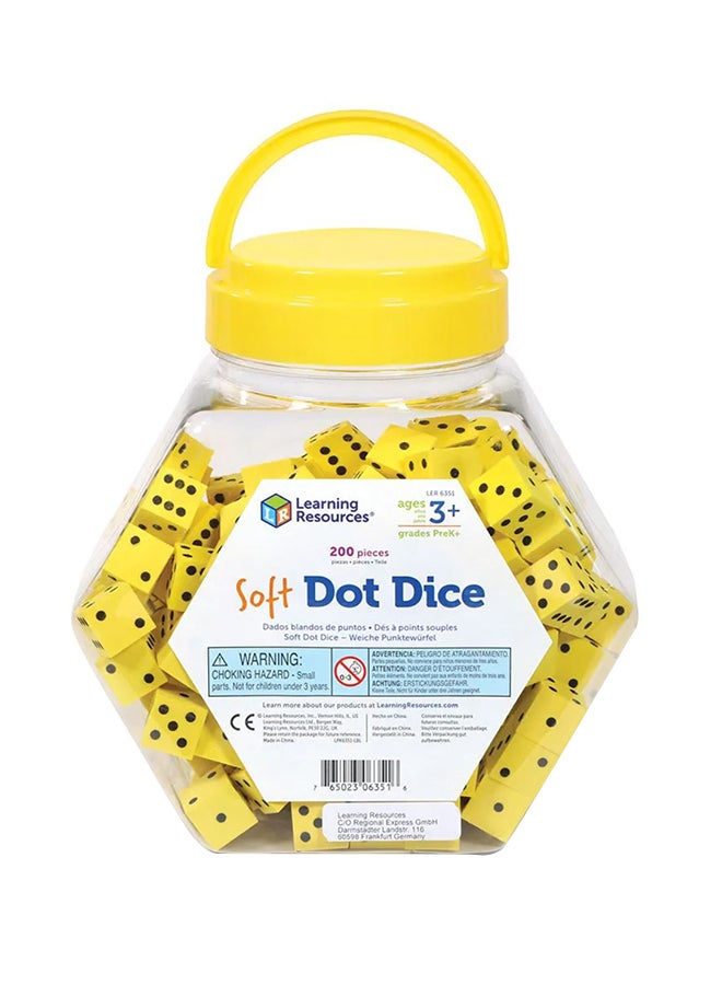 Learning Resources Soft Foam Dot Dice (Set of 200, 1.5cm, Multi-Color, Ages 5+) - Image 2