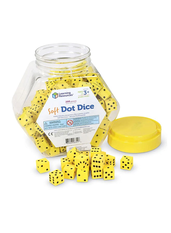 Learning Resources Soft Foam Dot Dice (Set of 200, 1.5cm, Multi-Color, Ages 5+) - Image 3