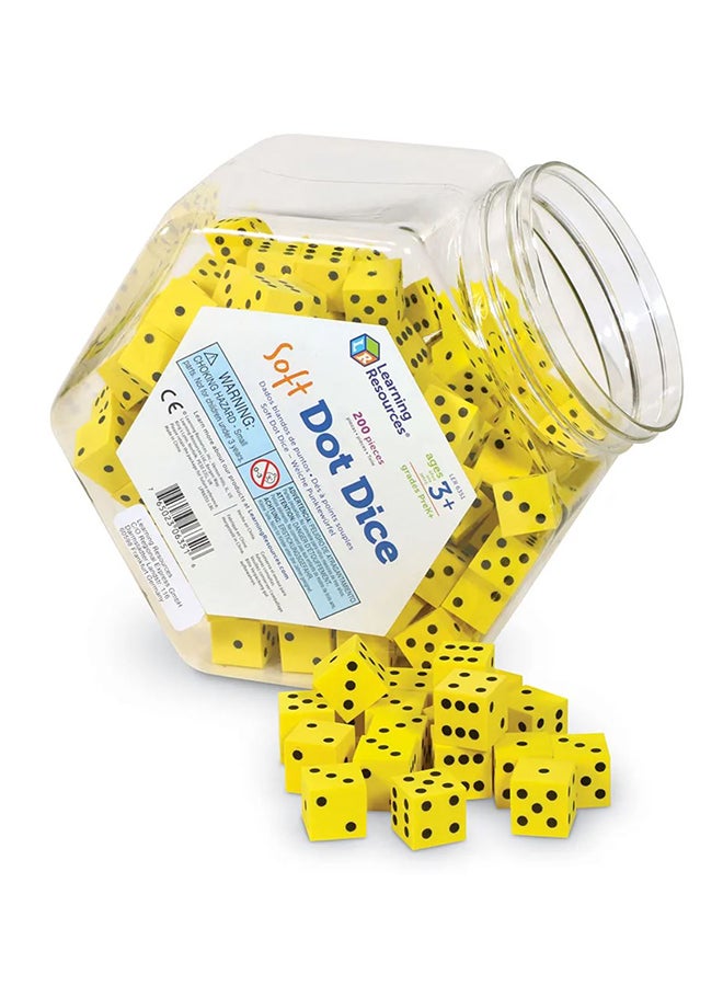Learning Resources Soft Foam Dot Dice (Set of 200, 1.5cm, Multi-Color, Ages 5+) - Image 4