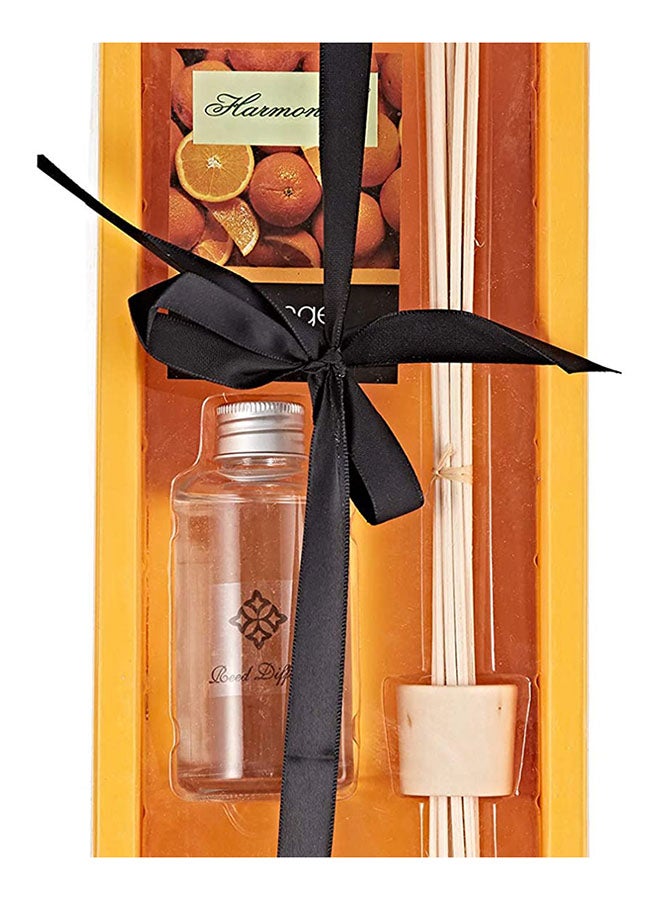 Harmony Scent Diffuser Oil Glass Bottle With 10 Sticks Multicolour 5.4x27.6x13.6cm  - Image 1