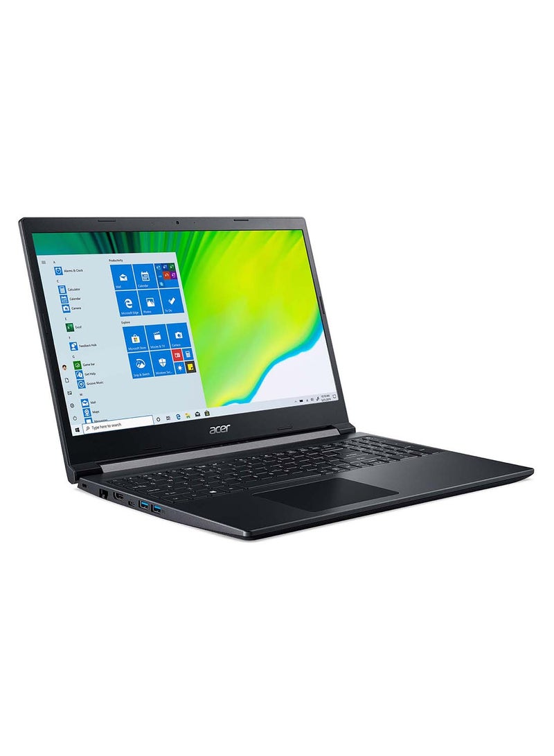 Acer - Aspire 7 A715 Gaming Notebook With 15.6-Inch FHD Display, AMD Ryzen 5-5500U Processor/8GB RAM/512GB SSD/4GB NVIDIA GeForce GTX 1650 Graphics Card/Windows 11 Home English/Arabic Charcoal Black - Image 1