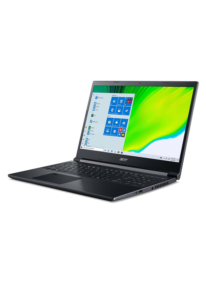 Acer - Aspire 7 A715 Gaming Notebook With 15.6-Inch FHD Display, AMD Ryzen 5-5500U Processor/8GB RAM/512GB SSD/4GB NVIDIA GeForce GTX 1650 Graphics Card/Windows 11 Home English/Arabic Charcoal Black - Image 1