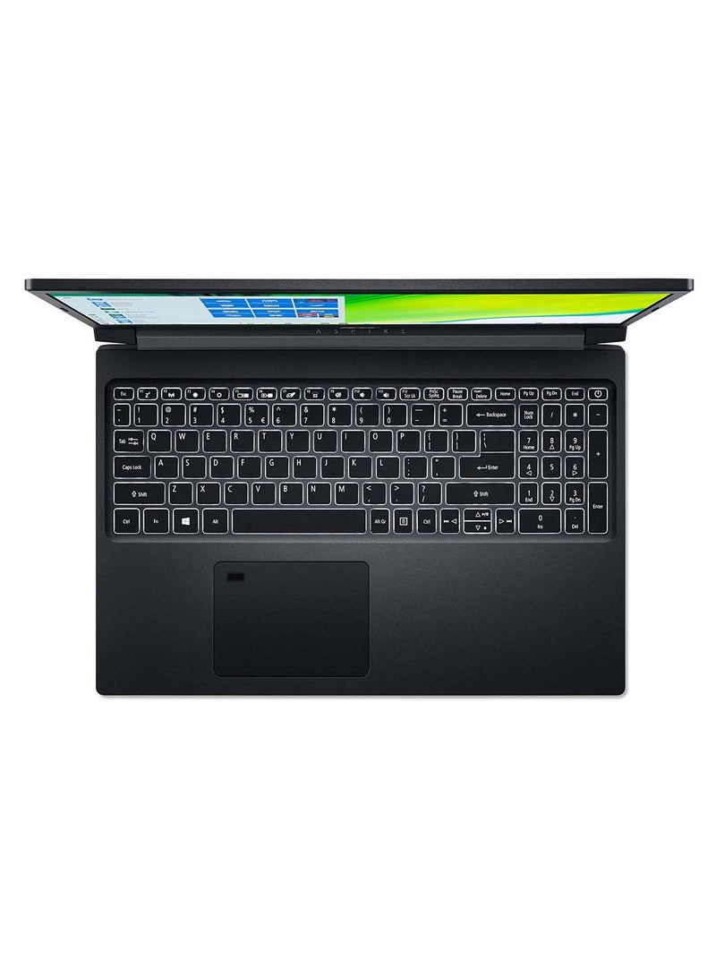 Acer - Aspire 7 A715 Gaming Notebook With 15.6-Inch FHD Display, AMD Ryzen 5-5500U Processor/8GB RAM/512GB SSD/4GB NVIDIA GeForce GTX 1650 Graphics Card/Windows 11 Home English/Arabic Charcoal Black - Image 1