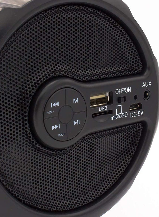 ميكرو ديجيت مكبر صوت محمول بتصميم طبل يعمل بتقنية البلوتوث طراز M0054RT أسود - Image 4