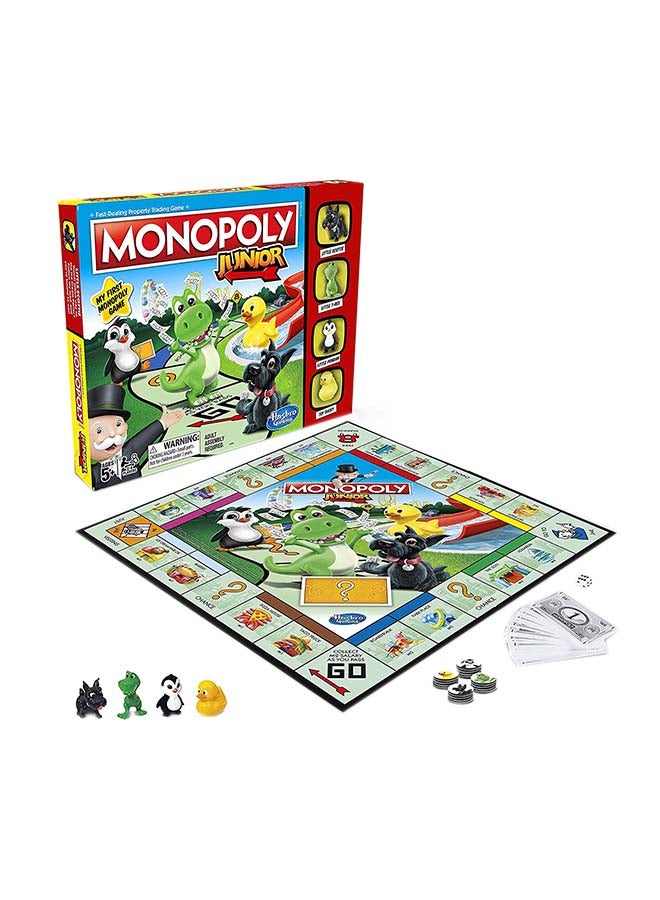 Monopoly My First Monopoly Junior Hasbro Board Game For Kids Indoor Home Game 2 To 6 Players  - Image 1
