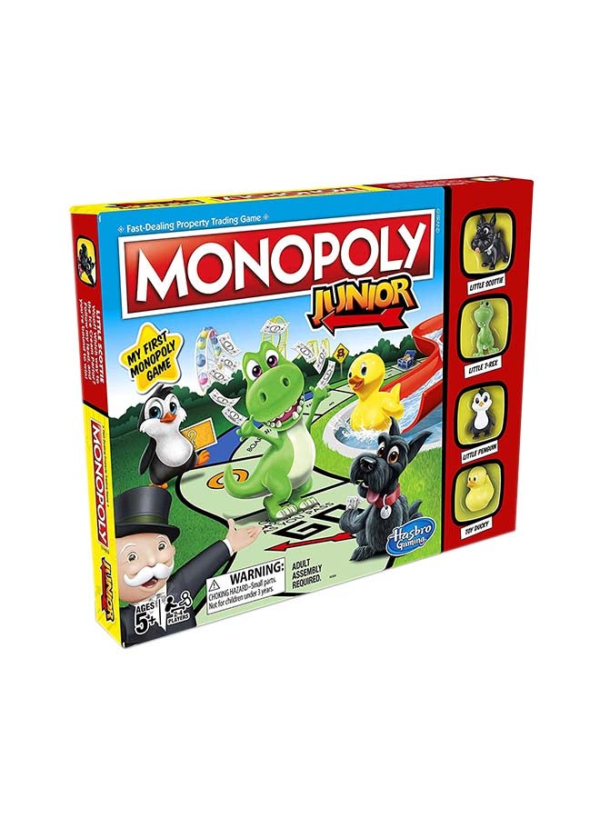 Monopoly My First Monopoly Junior Hasbro Board Game For Kids Indoor Home Game 2 To 6 Players  - Image 2