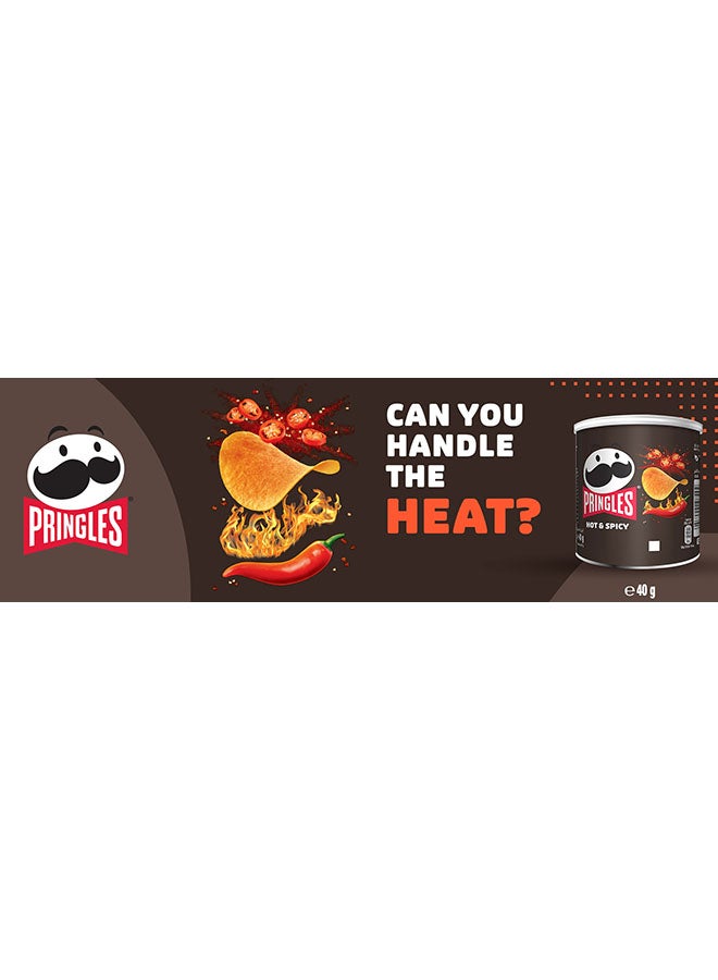 Pringles - Hot & Spicy Potato Chips 40grams - Image 1