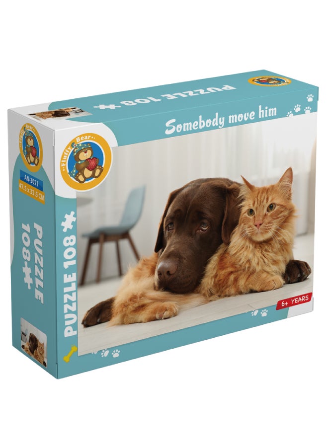 فلفي بي 108 Piece Somebody Move Him Puzzle 47.5x32.5cm