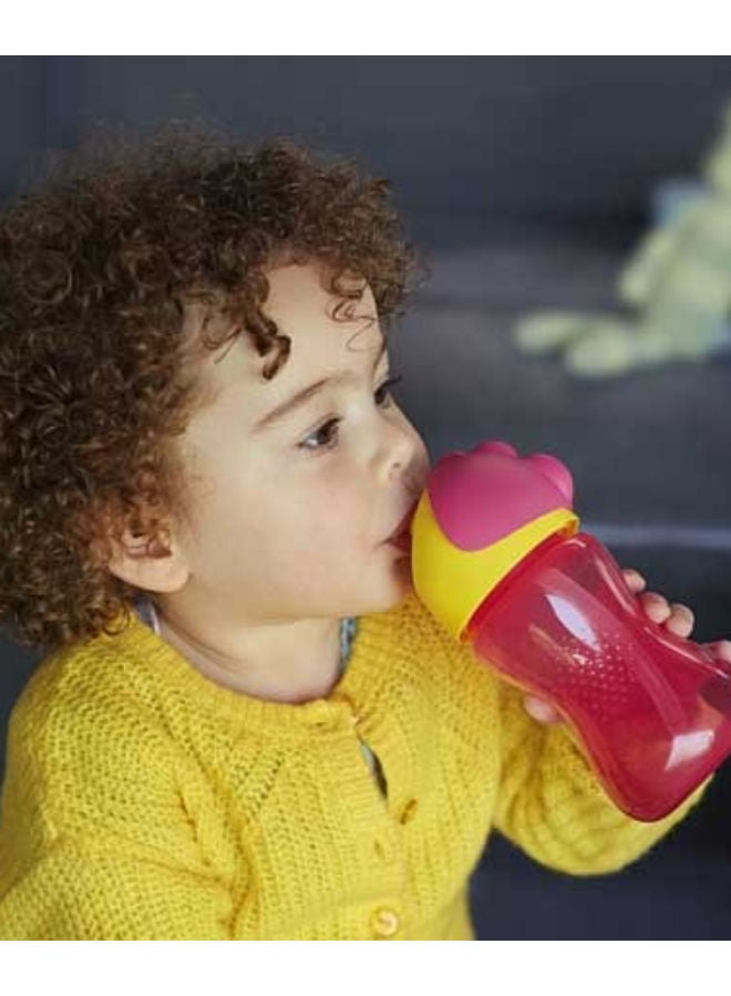 PHILIPS AVENT Sippy Straw Cup, 300ml - Pink/Yellow  - Image 4