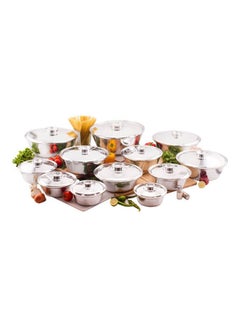 NOUVAL Super Shawarma Pot Set Silver 16,18,20,22,24,26,28,30,32,34,36,40cm 