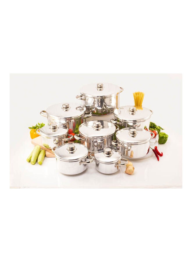 نوفال - The King Cookware Set Silver 28-24-20-18cm - Image 1