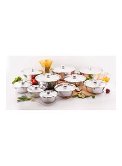 NOUVAL Super Shawarma Pot Set Silver 18,20,22,24,26,28,30,32,34,36cm 