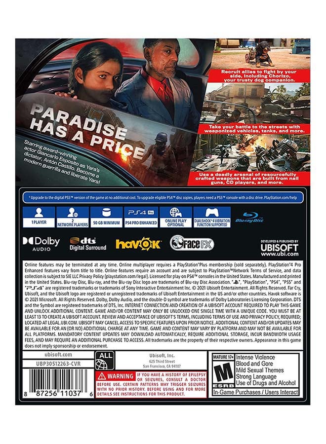 أوبيسوفت بلايستيشن 4 Far Cry 6 - الأكشن والتصويب - بلاي ستيشن 4 (PS4) - Image 2