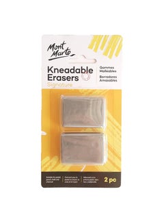 Mont Marte 2-Piece Kneadable Eraser Set Grey 