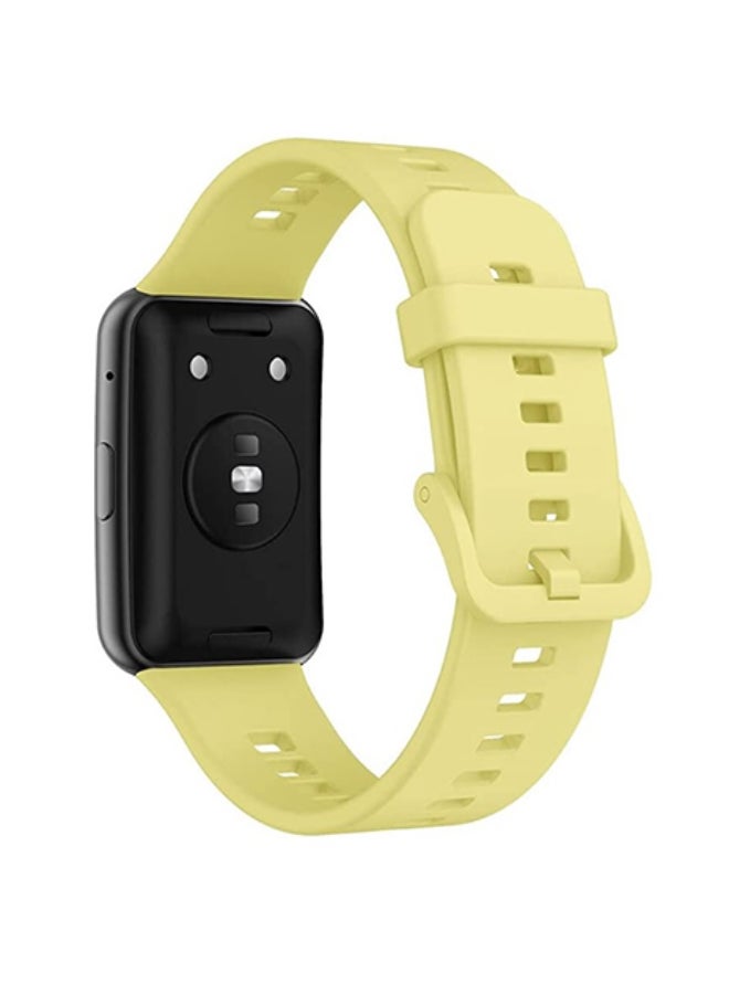 MARGOUN Silicone Replacement Band for Huawei Fit 1 Yellow - Image 2