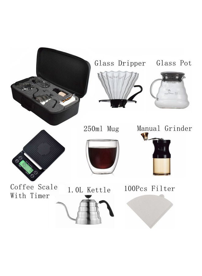 YelaJoy Portable Pour Over Drip Coffee Maker Set With Travel Case Black 43x29x12.5cm  - Image 2