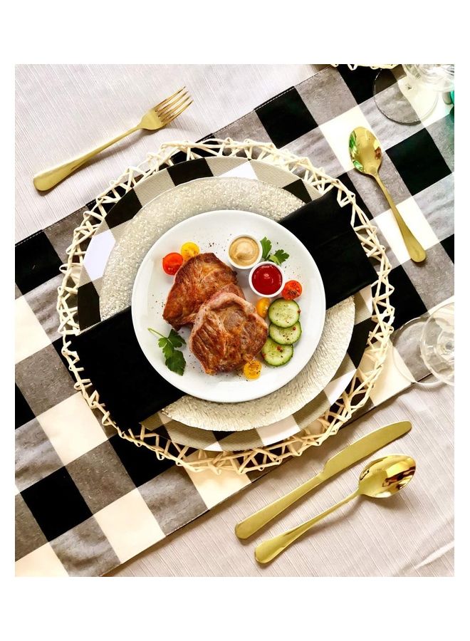 عربست طقم أدوات مائدة من الستانلس ستيل مكون من 24 قطعة أخضر - Image 5