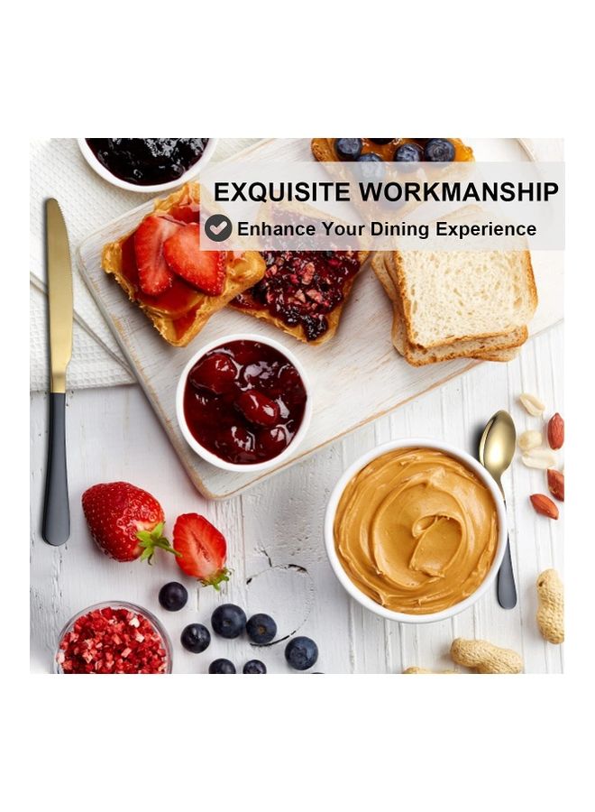 عربست طقم أدوات مائدة من الستانلس ستيل مكون من 24 قطعة أخضر - Image 2