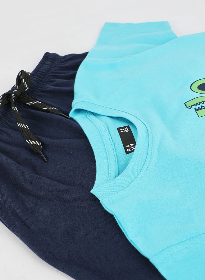 RAHA Boys Lounge T-Shirt And Pyjama Set Yellow/Blue/Dk.Green - Image 5