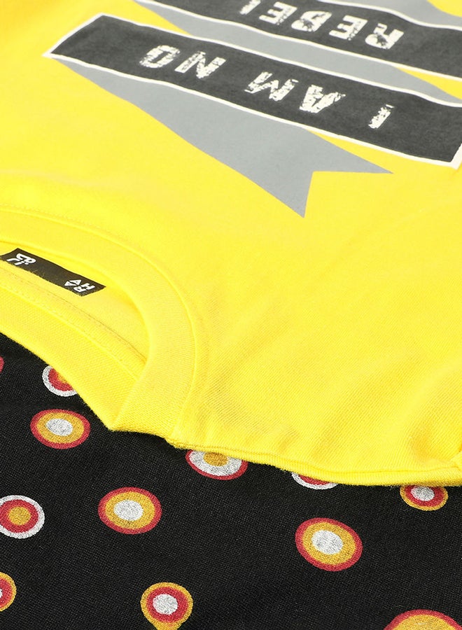 RAHA Boys Lounge T-Shirt And Pyjama Set Yellow/Blue/Dk.Green - Image 3