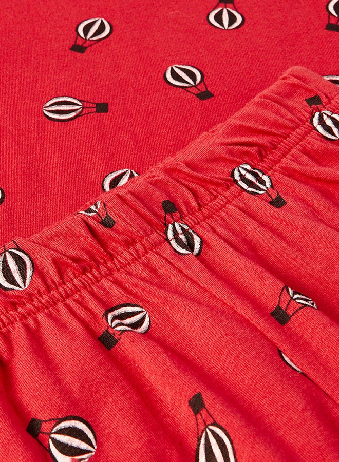 RAHA - Boys Printed Pyjama Set Red - Image 1