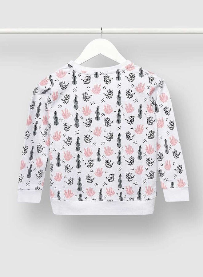Aila Stylish Girls All Over Printed Sweatshirt Black/White  - Image 2