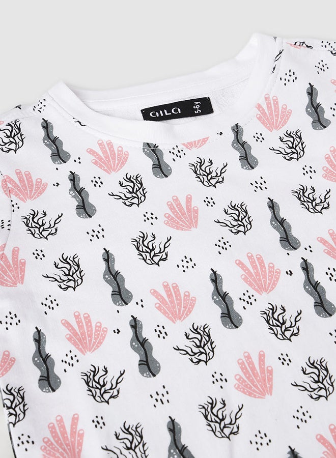 Aila Stylish Girls All Over Printed Sweatshirt Black/White  - Image 3