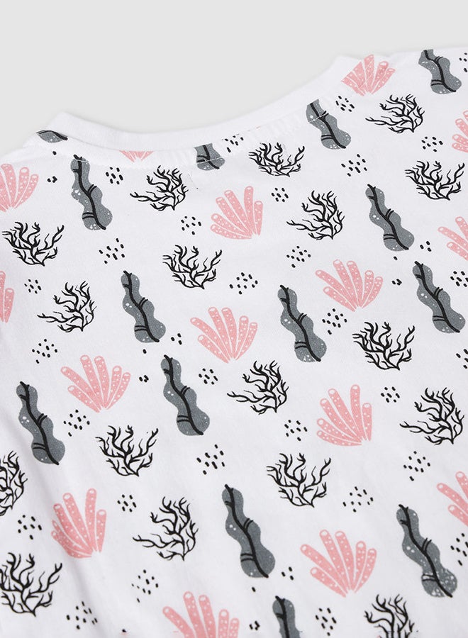 Aila Stylish Girls All Over Printed Sweatshirt Black/White  - Image 4