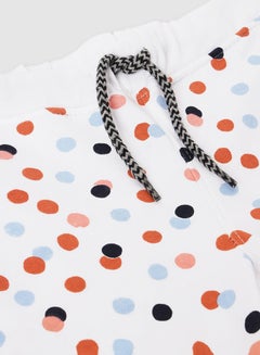 Aila Girls Printed Cotton Joggers White/Blue  - Image 3